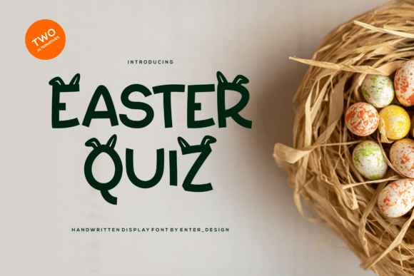 Easter Quiz Font: Sweet, Friendly Design for Creative Projects