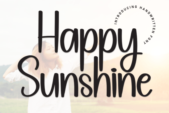 Happy Sunshine: Elevating Modern Design with Handwritten Elegance