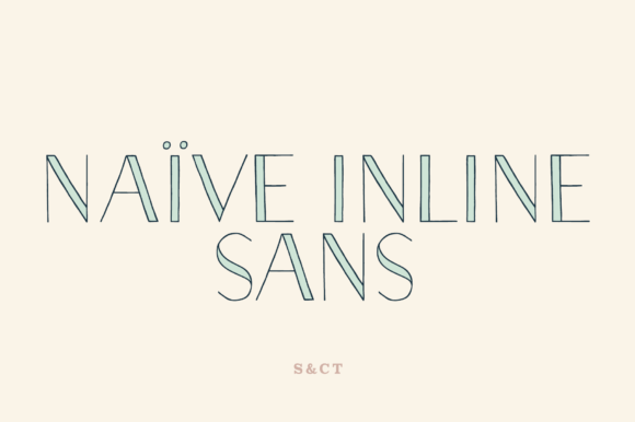 Naive Inline Sans: A Whimsical Layered Font for Modern Design