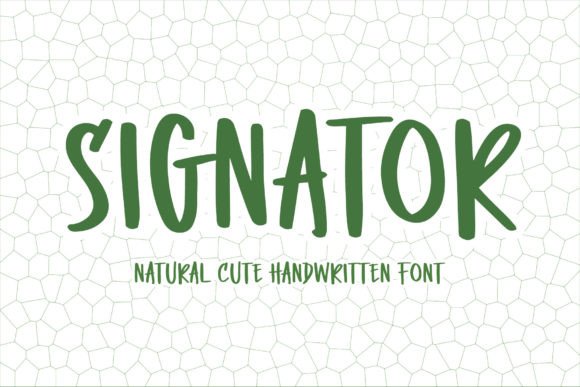 Signator: Elevating Designs with a Playful Handwritten Font